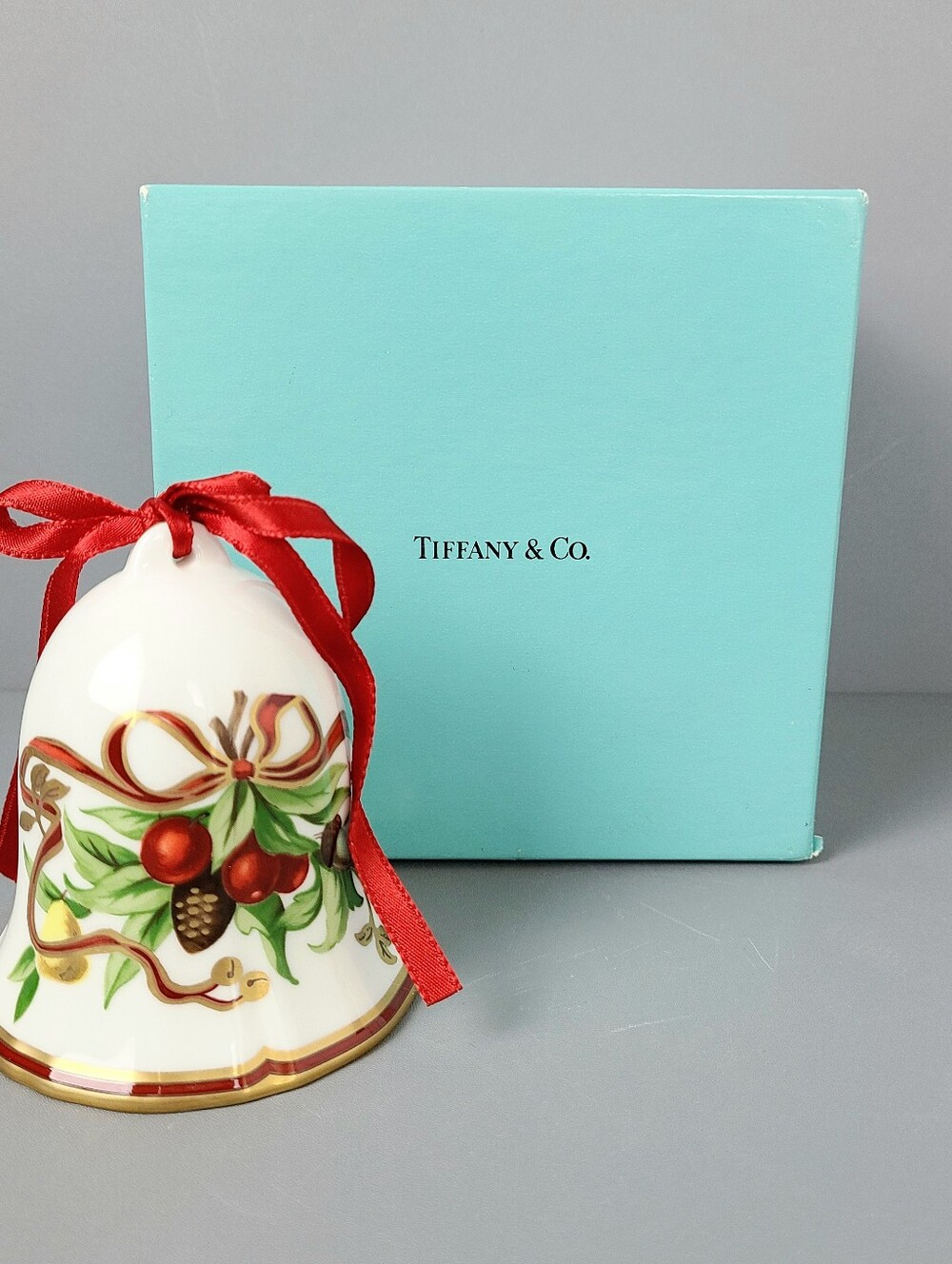 Tiffany & Co. Porcelain Holiday Bell Garland Vintage Ornament